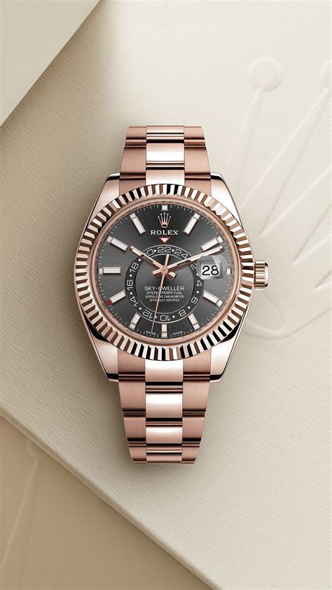 rolex oyster perpetual sky dweller rose gold price|rolex sky dweller price chart.